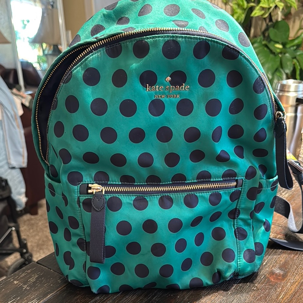 Kate Spade Teal Polka Dot Backpack